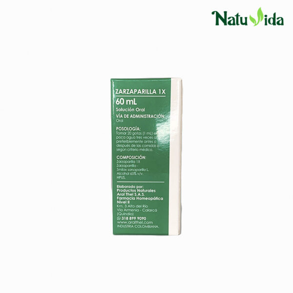Zarzaparilla 1X Tumrol en Gotas - Aral Thel 60ml (Cálculos Renales y Biliares)