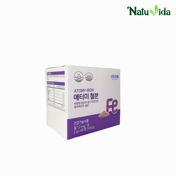 Hierro en Polvo con Sabor a Arándanos - Atomy 60 sobres