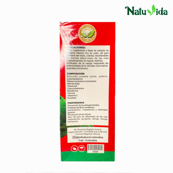 2RABANOYODANO Jarabe de Rábano Yodado - Mf Natural 500 ml