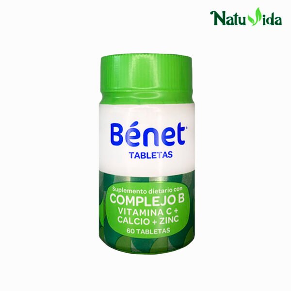1COMPLEJOB Complejo B con Vitamina C + Calcio + Zinc - Bénet 60 Tabletas