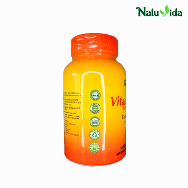 2VITAMINAC Vitamina C 1000 mg + Colágeno - 100 Tabletas Alfa